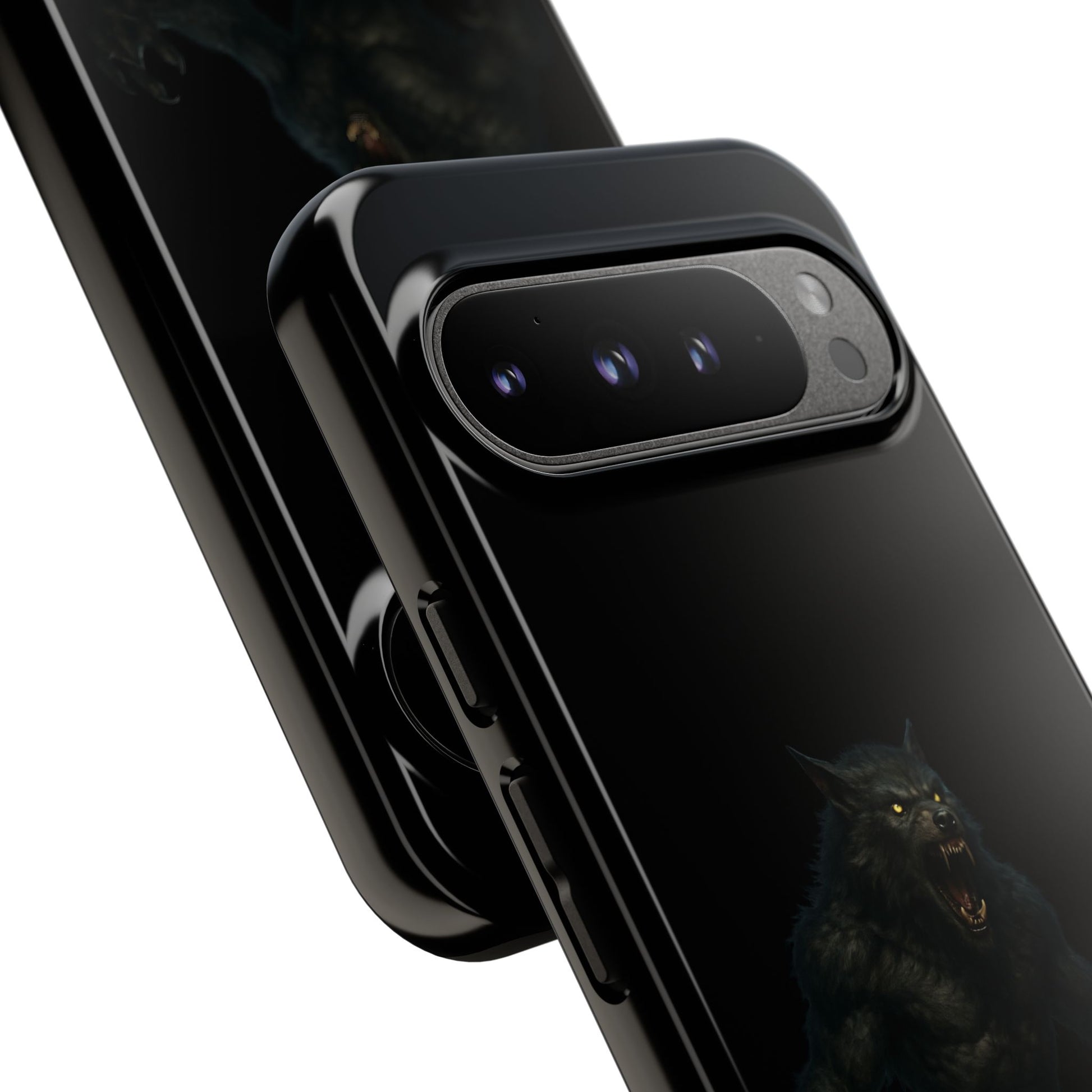 Werewolf Phone Case, Tough Cases, Black Panther Design, Gift for Animal Lovers, Phone Accessories, Fierce Phone Protection - TRV
