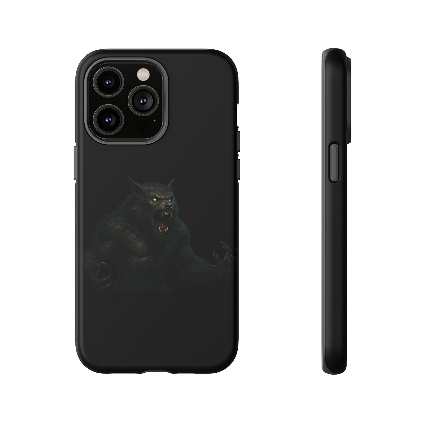 Werewolf Phone Case, Tough Cases, Black Panther Design, Gift for Animal Lovers, Phone Accessories, Fierce Phone Protection - TRV