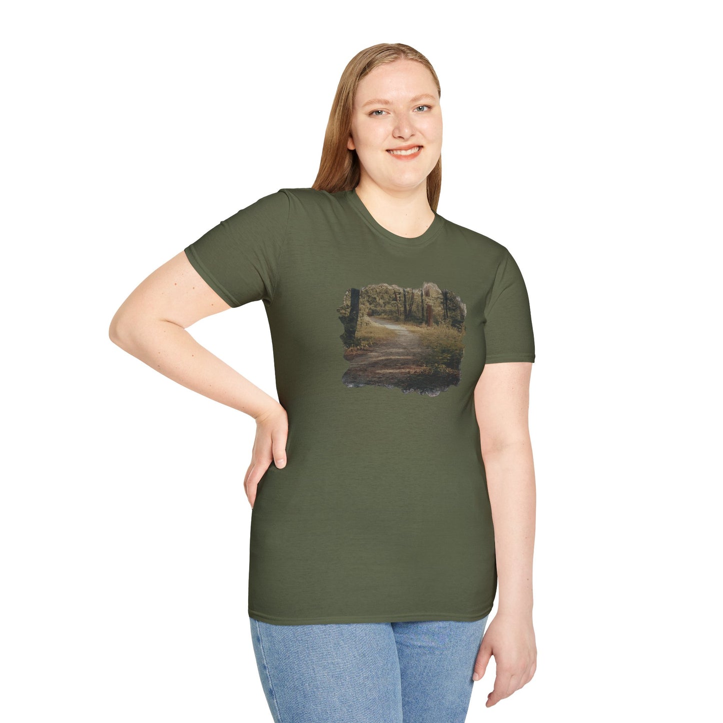 Nature-Inspired Unisex Softstyle T-Shirt, Eco-Friendly Fashion, Outdoor Lover Tee, Gift for Nature Enthusiasts, Casual Everyday Wear