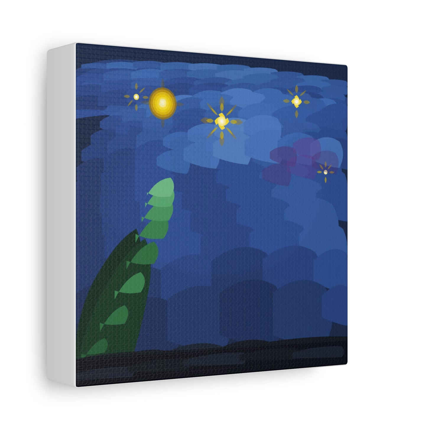 Starry Night Vortex Matte Canvas Stretched 1.25" | Impasto Brushstroke Reproduction