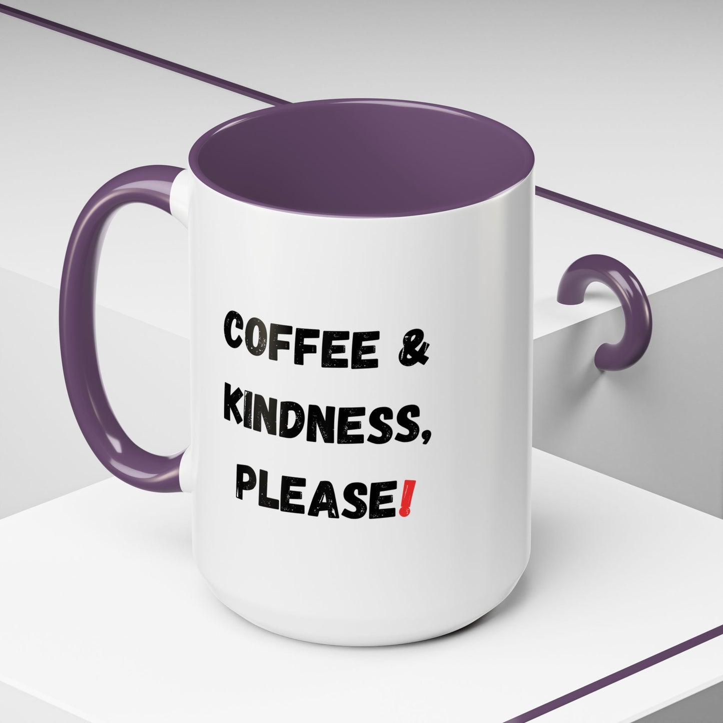 Coffee & Kindness Mug - Inspirational Coffee Cup, Gift for Friends, Office Decor, Encouragement, Morning Motivation