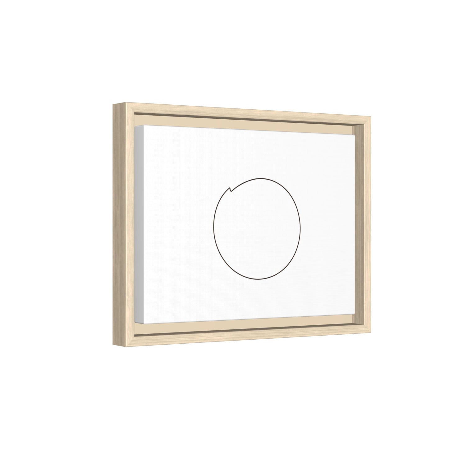 Minimal Circle Line Matte Canvas Framed | Modern Abstract Wall Art
