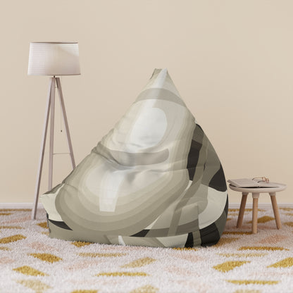 Abstract neutral swirl pattern on a Printify modern home decor bean bag cover, perfect as a stylish living room accent.