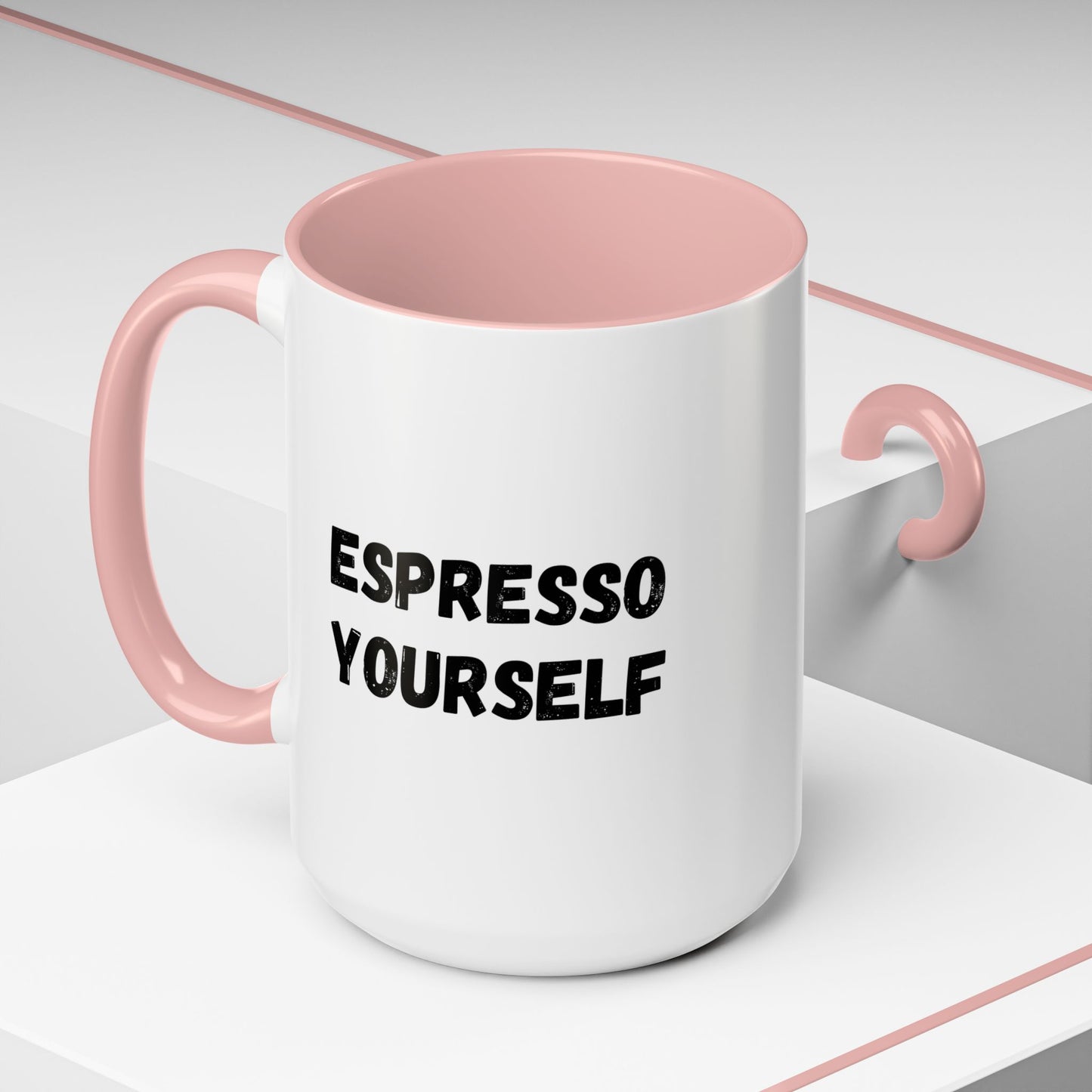 Espresso Yourself Coffee Mug - Fun Black Accented Mug for Coffee Lovers, Great Gift for Birthdays, Christmas, and Housewarming