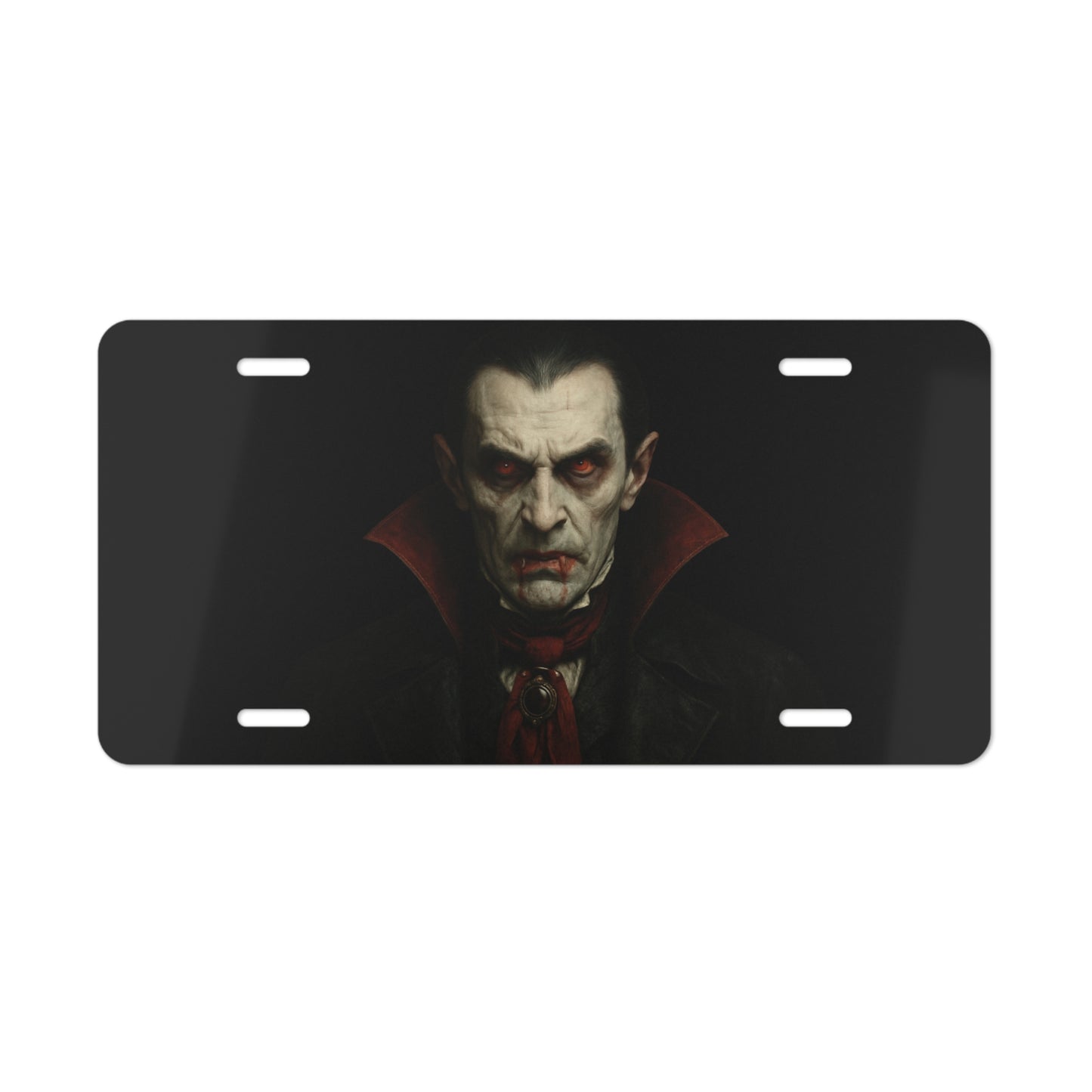Vampire-Themed Vanity Plate | Halloween Decor, Car Accessories, Unique Gift, Spooky Decor, Gothic Style - TRV
