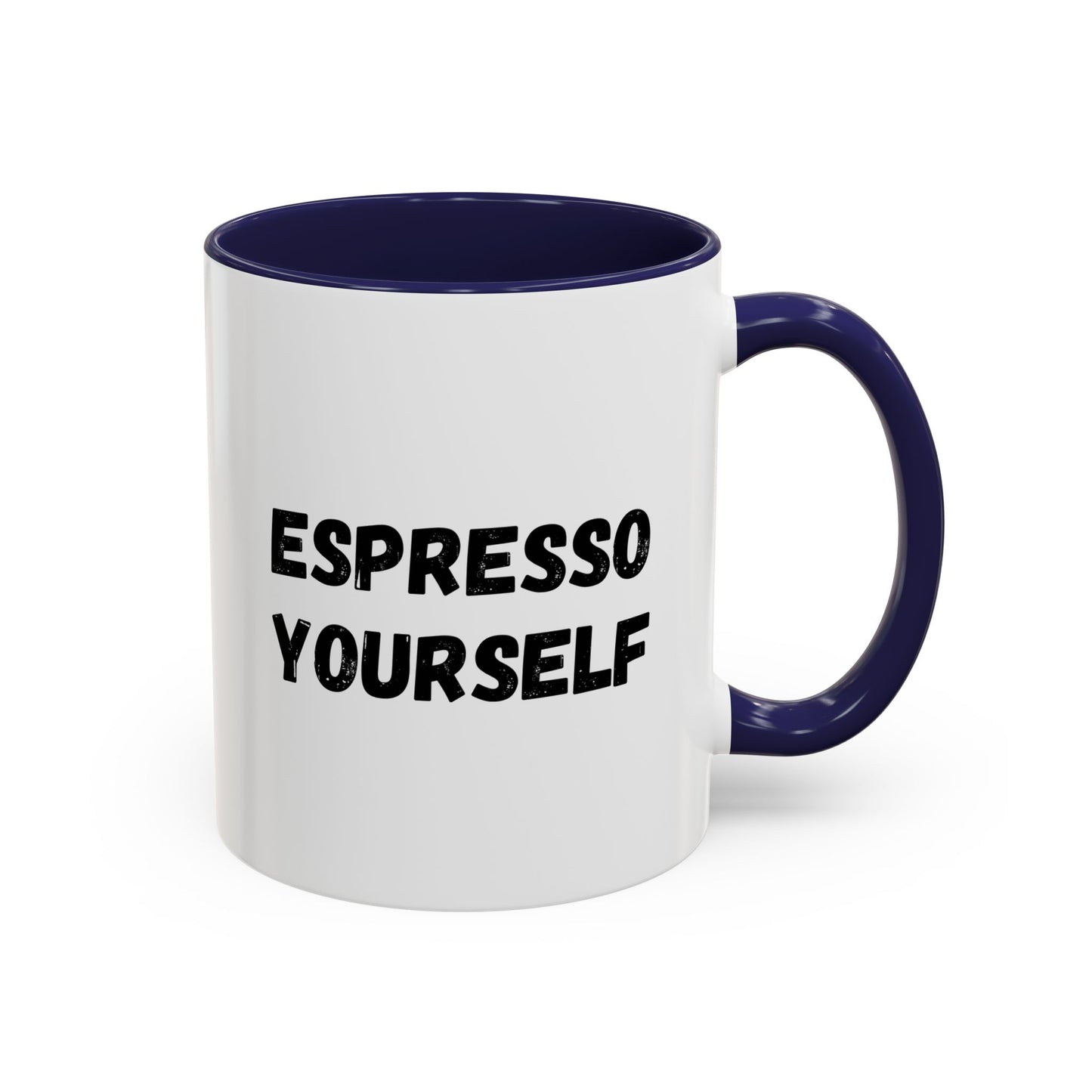 Espresso Yourself Coffee Mug - Fun Black Accented Mug for Coffee Lovers, Great Gift for Birthdays, Christmas, and Housewarming
