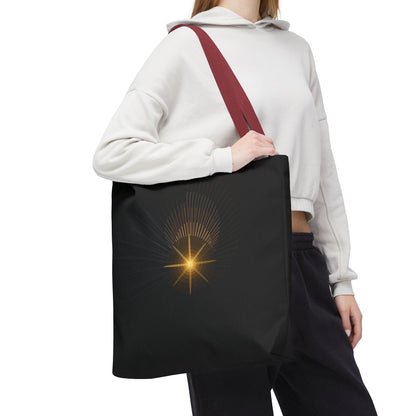 Radiant Starburst Tote Bag | Golden Light Celestial Design - TRV