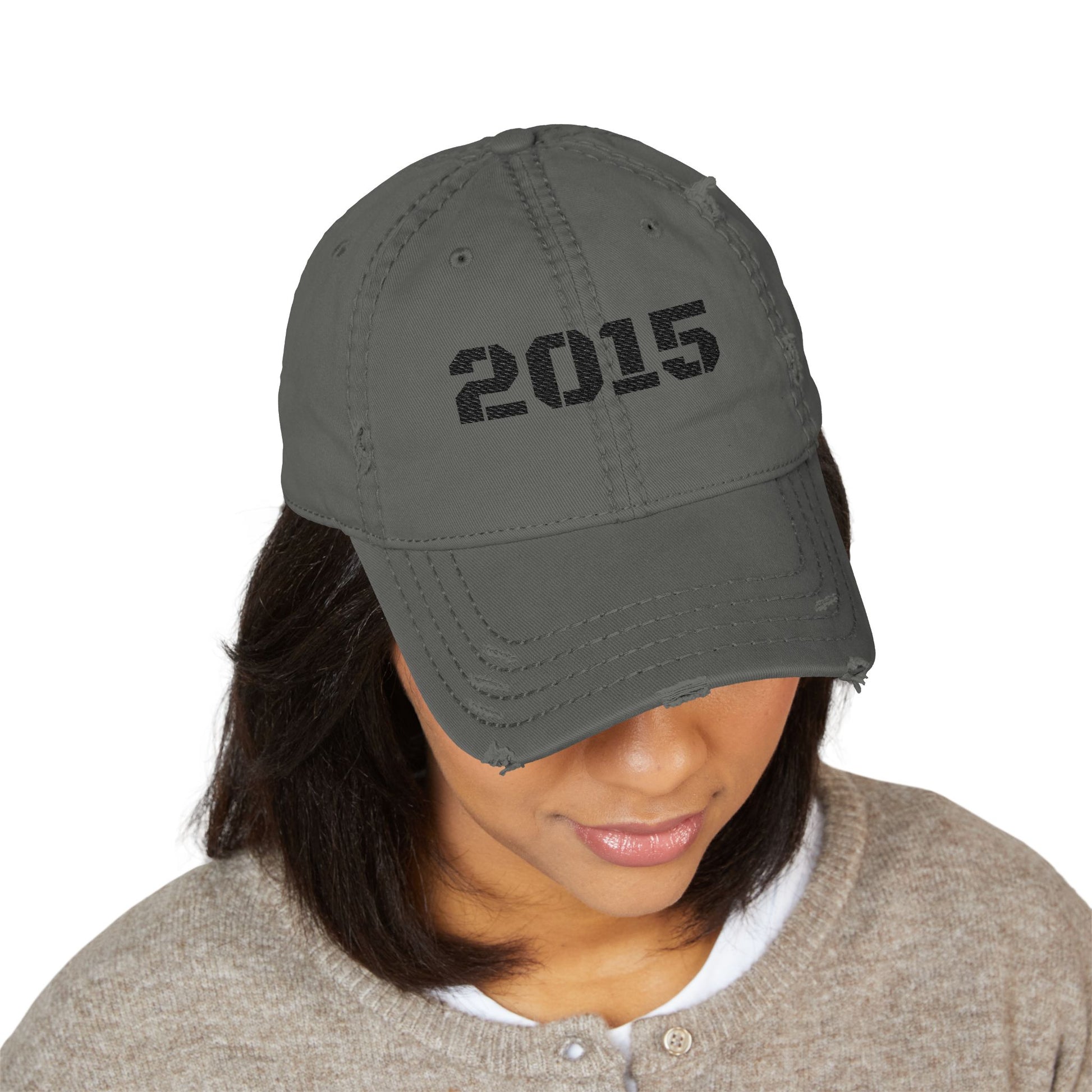 Distressed Embroidered Dad Hat - Stylish Casual Cap for Every Occasion, Unique Gift for Dads, Trendy Accessory for Outdoor Adventures, [...] - TRV