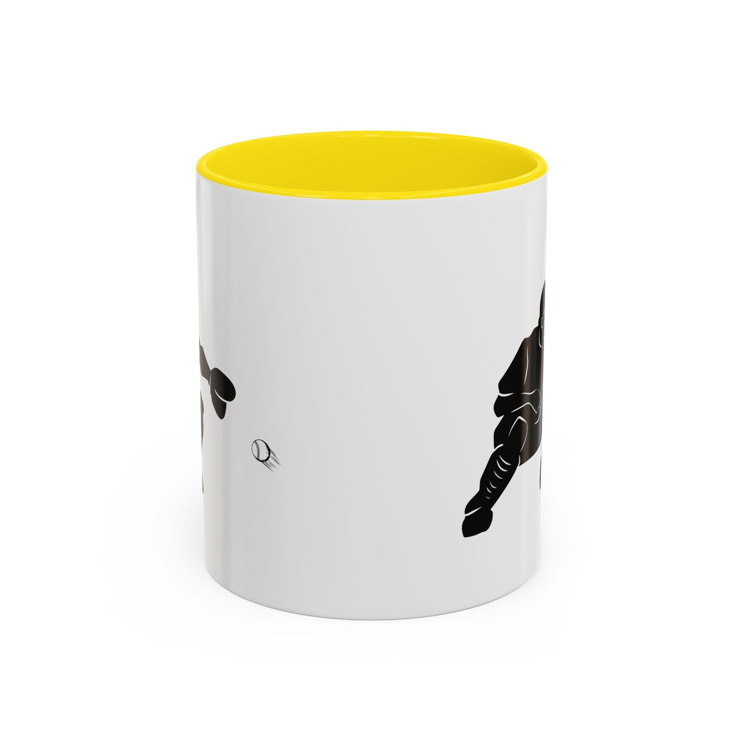 Baseball Catcher Coffee Mug, Sports Gift for Coaches, Black Accent Mug for Fans, Perfect for Birthdays & Celebrations, Unique Cup - TRV