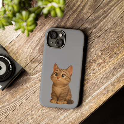 Cute Cat Phone Case, Kawaii Pet Accessory, Gift for Cat Lovers, Animal Phone Cover for Kids, Unique Kitty Design, Birthdays, Holidays - TRV