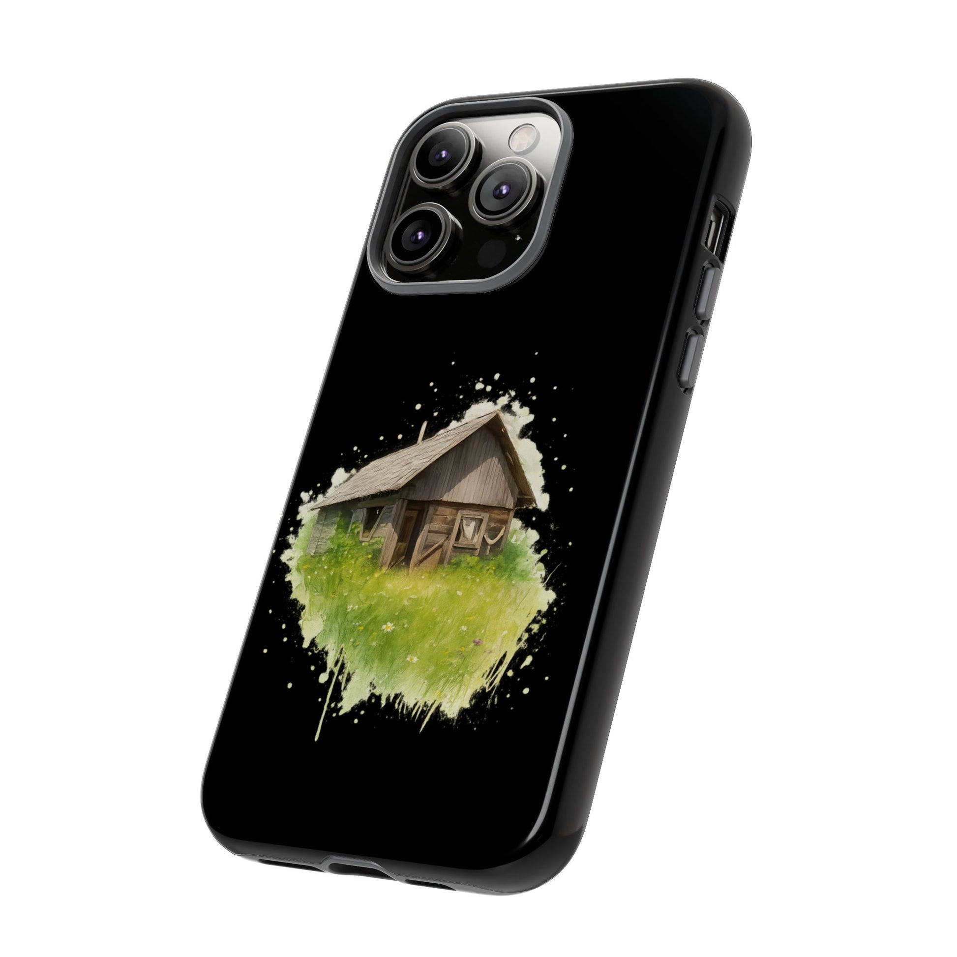 Rustic Farmhouse Phone Case, Cute Cottage Design, Tough Cases for Nature Lovers, Eco-Friendly Gift, Customizable Tech Accessories - TRV