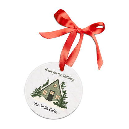 Home for the Holidays cabin ornament | Acrylic Ornament - TRV