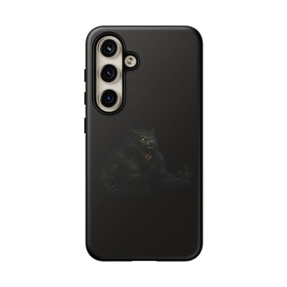 Werewolf Phone Case, Tough Cases, Black Panther Design, Gift for Animal Lovers, Phone Accessories, Fierce Phone Protection - TRV