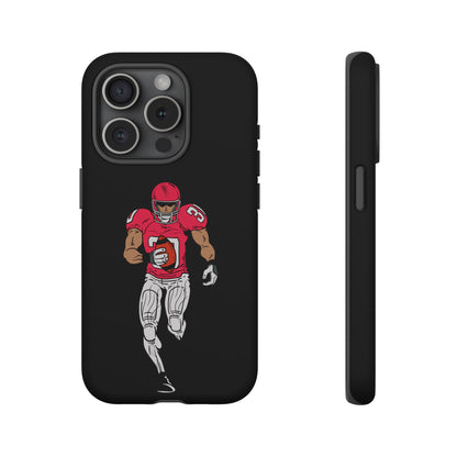 Football Player Tough Phone Case – Protective Black Sports iPhone Case