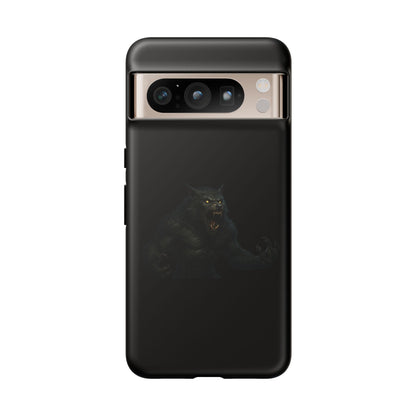 Werewolf Phone Case, Tough Cases, Black Panther Design, Gift for Animal Lovers, Phone Accessories, Fierce Phone Protection - TRV