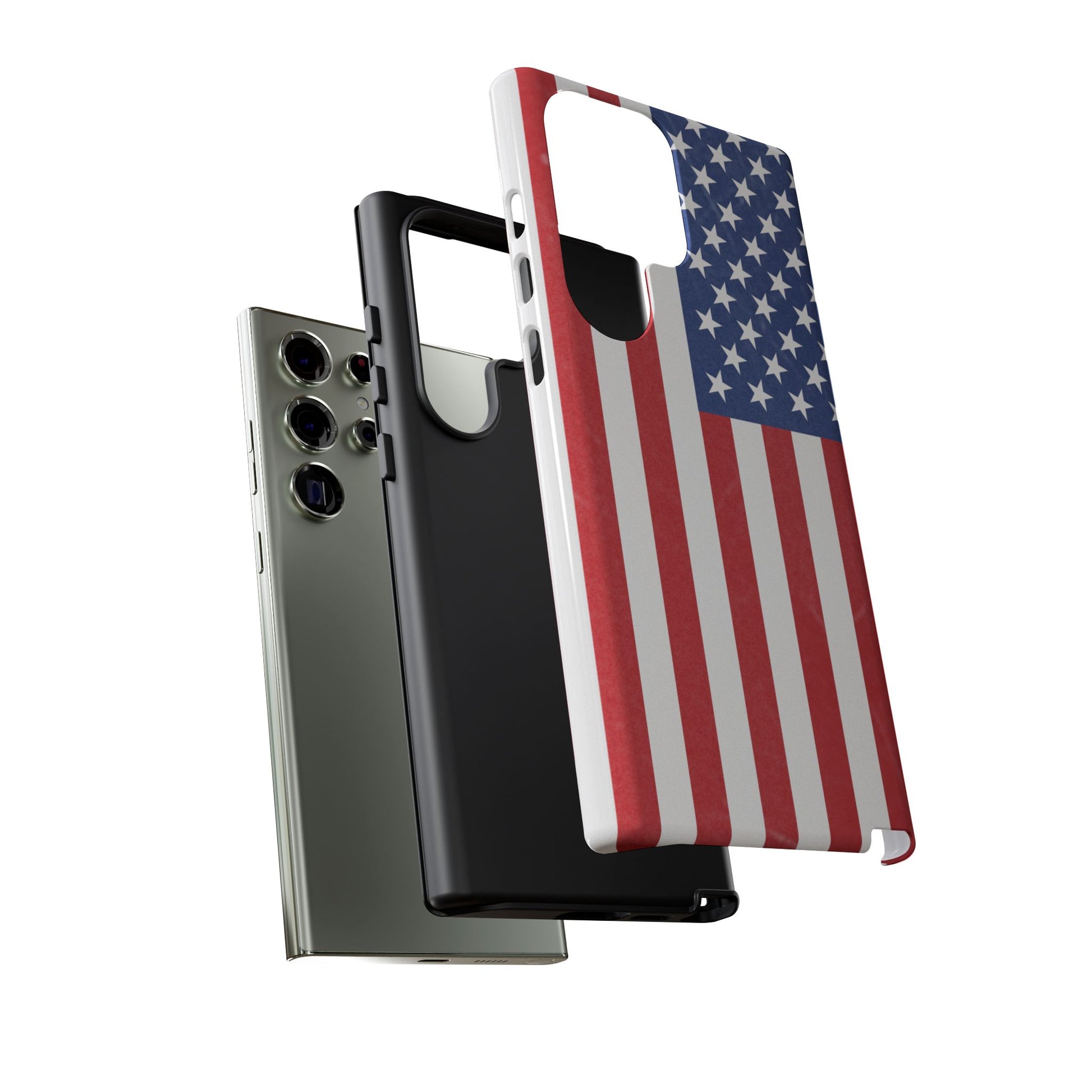 Patriotic Phone Case - Tough Cases for Veterans, USA Lovers, Independence Day, Memorial Day, Flag Design - TRV