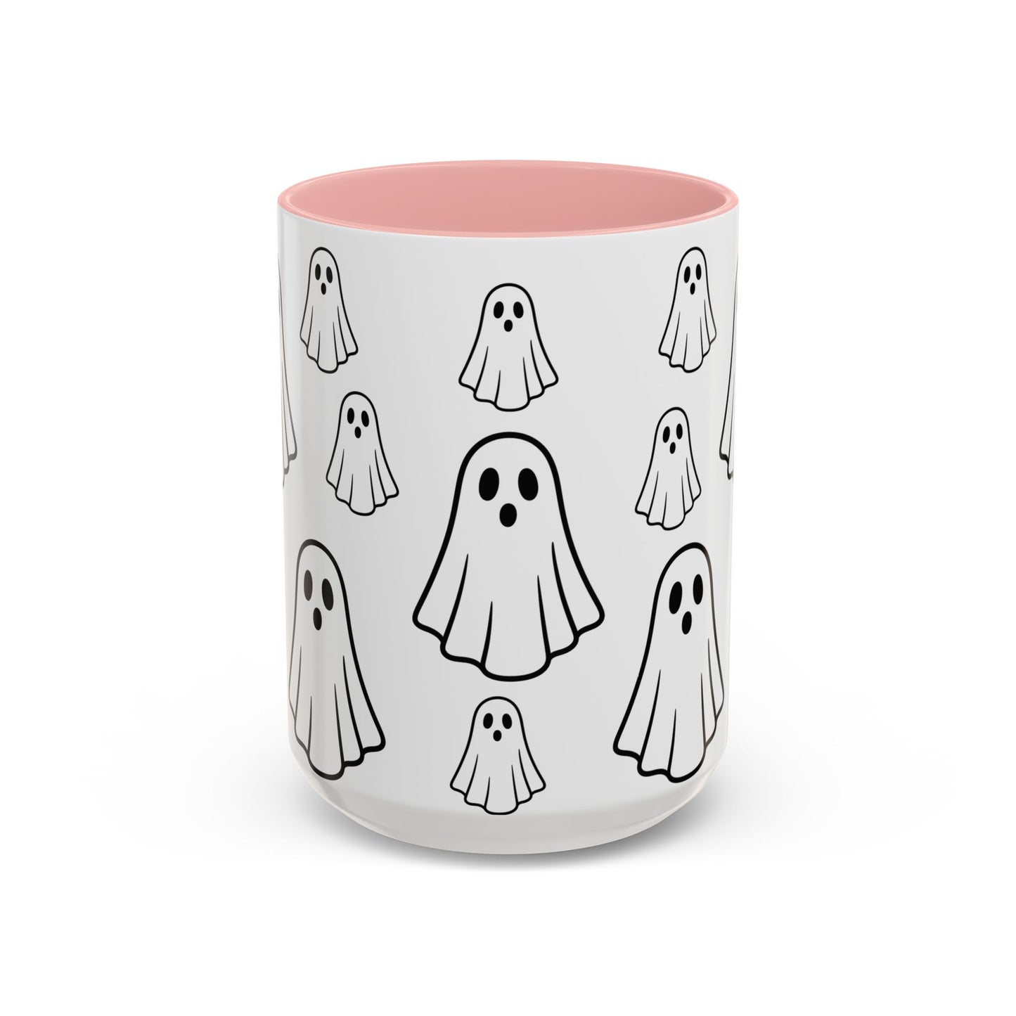 Cute Ghost Accent Coffee Mug, Halloween Mug, Spooky Drinkware, Gift for Ghost Lovers, Seasonal Decor, Unique Coffee Cup - TRV