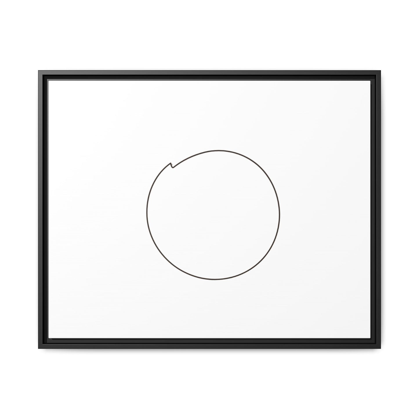 Minimal Circle Line Matte Canvas Framed | Modern Abstract Wall Art