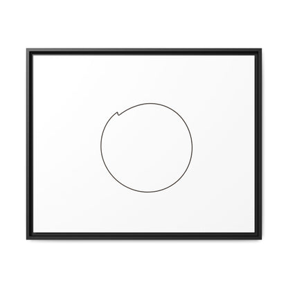 Minimal Circle Line Matte Canvas Framed | Modern Abstract Wall Art