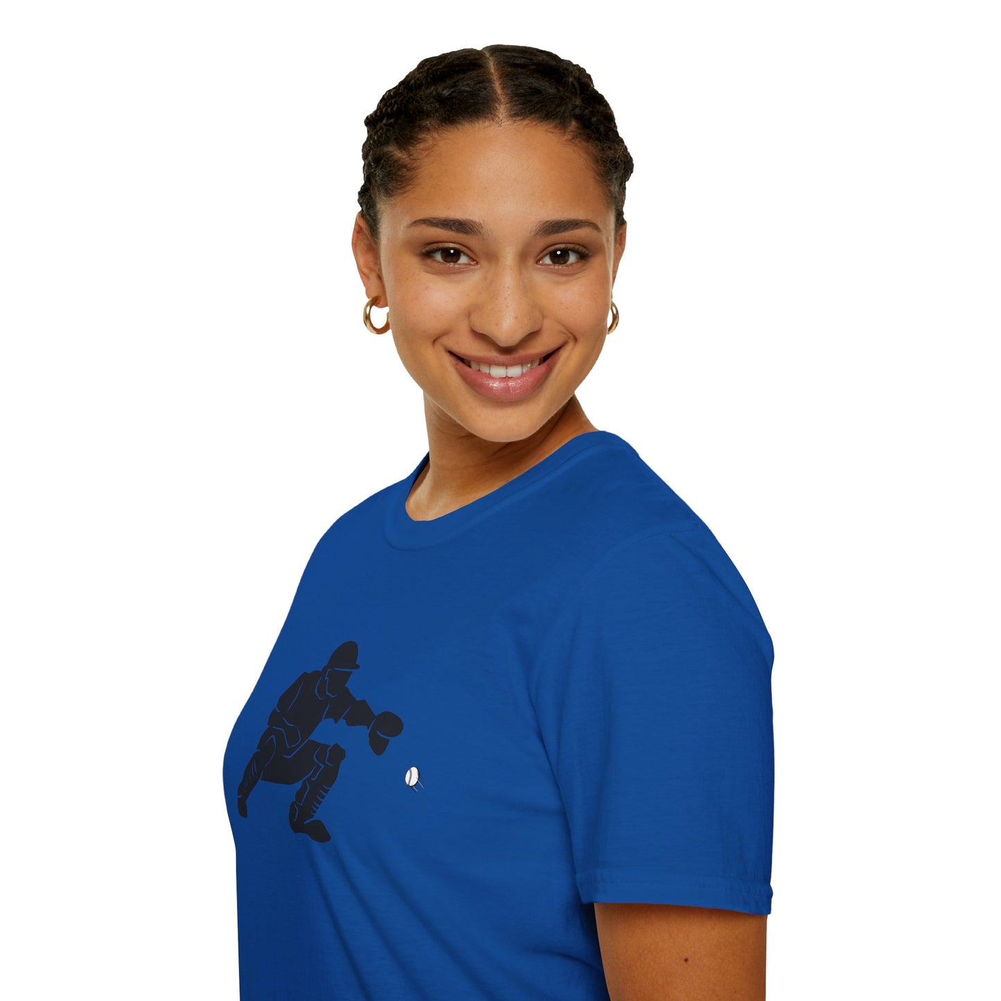 Baseball Catcher Unisex Softstyle T-Shirt, Sports Apparel, Gift for Athletes, Workout Gear, Casual Wear, Special Occasions