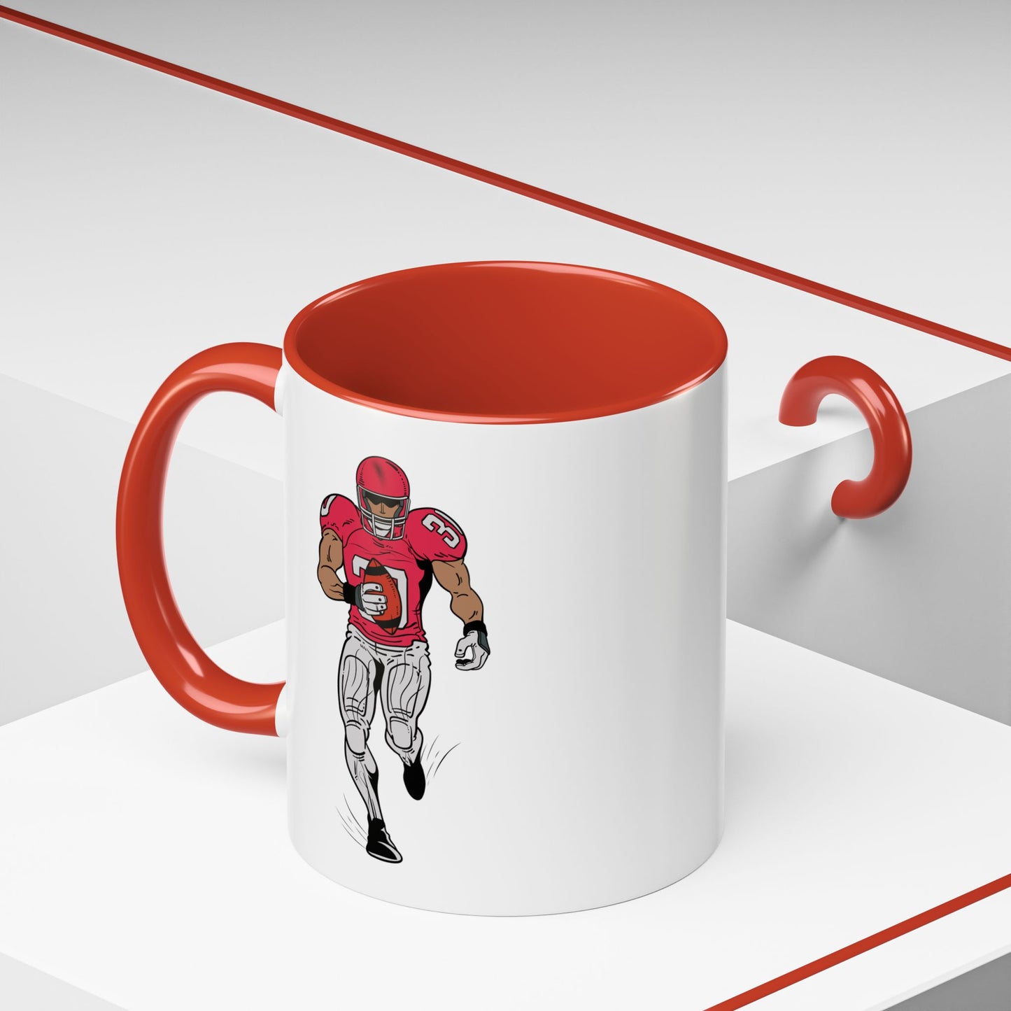 Football Player Coffee Mug, Sports Fan Gift, Motivational Coffee Cup, Game Day Mug, Unique Sports Merchandise