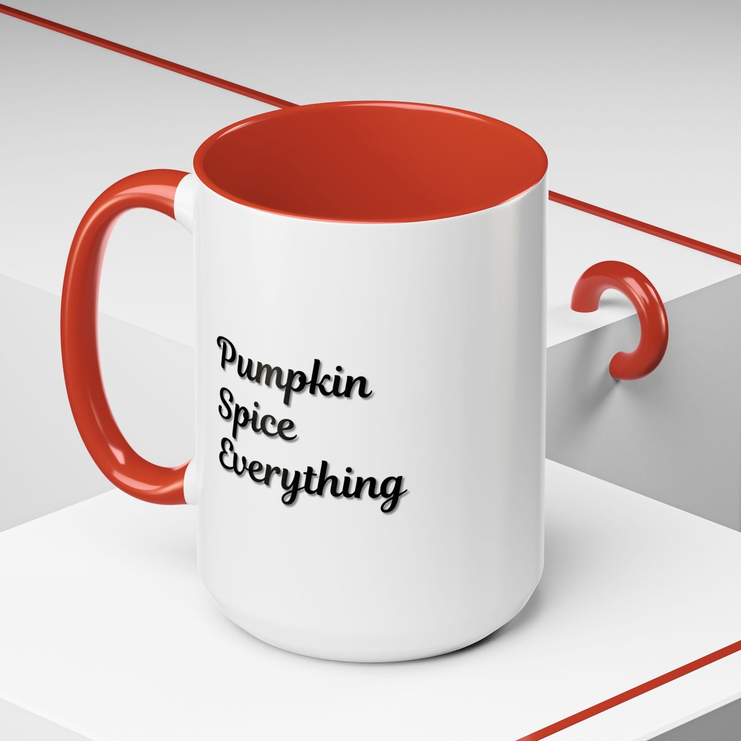Pumpkin Spice Everything Accent Coffee Mug — Fall Seasonal 11/15oz
