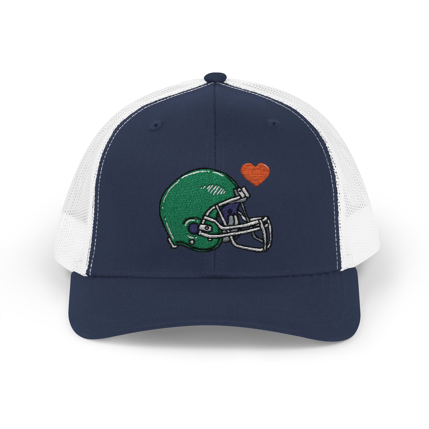 Snapback Trucker Cap with Football Heart Design - Perfect for Sports Fans, Gifts for Gamers, Casual Outings, Tailgating, and Team Spirit - TRV