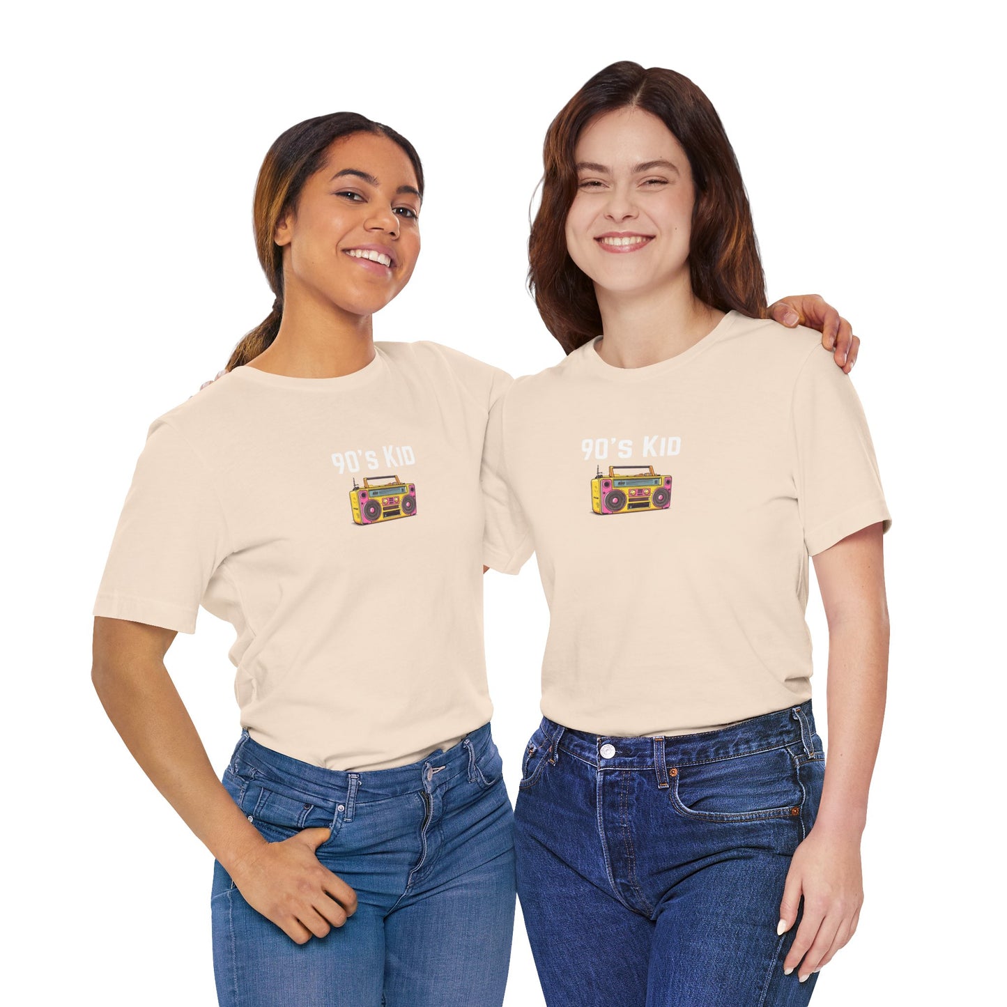 Retro Boombox Tee — 90s Kid Graphic T-Shirt