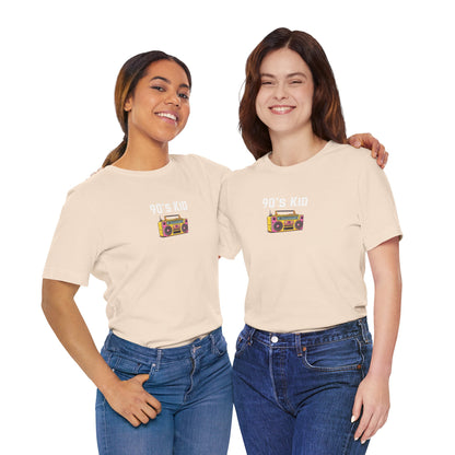 Retro Boombox Tee — 90s Kid Graphic T-Shirt
