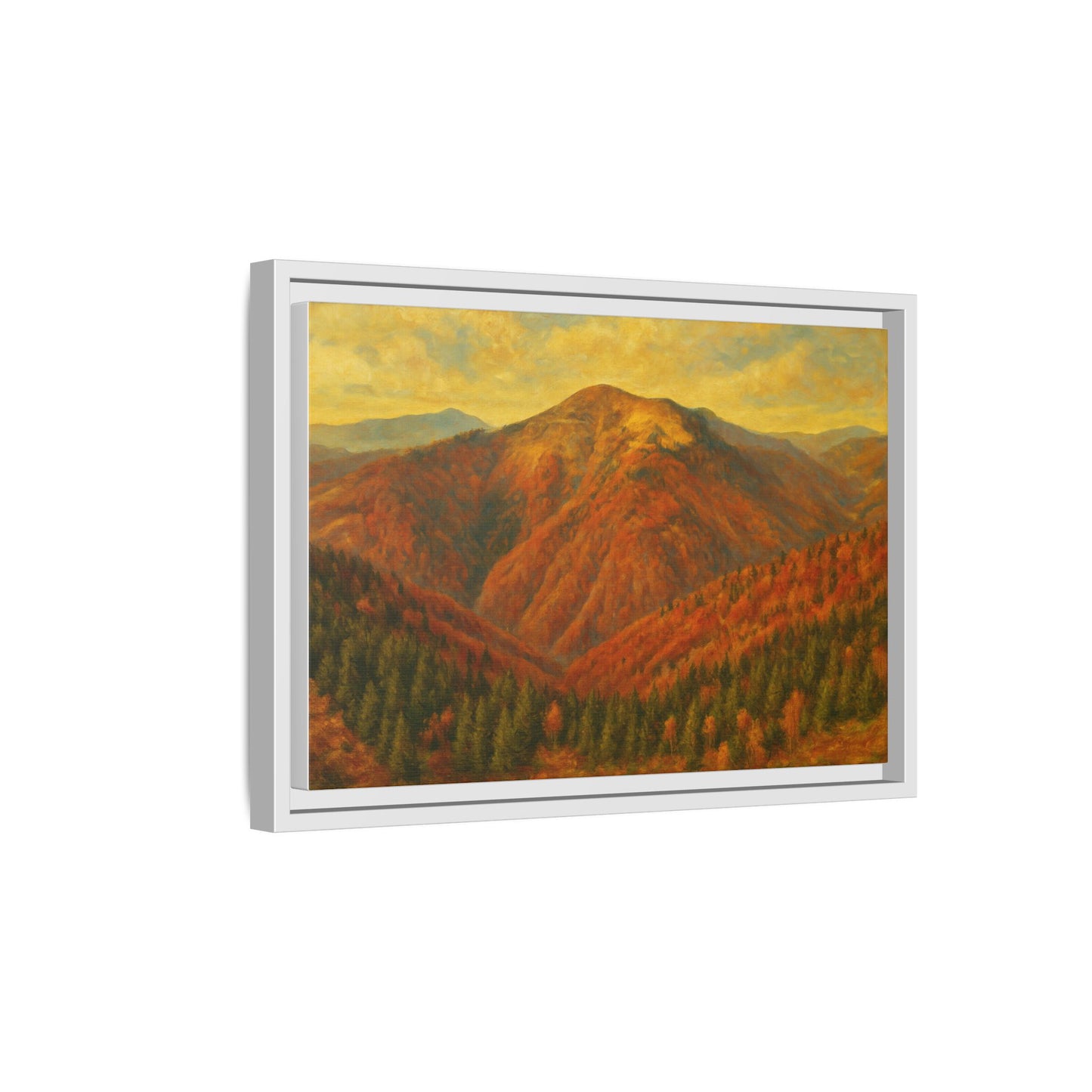Autumn Landscape Wall Art, Cozy Home Decor, Nature Print, Framed Canvas, Fall Decorations, Gift Idea for Art Lovers - TRV