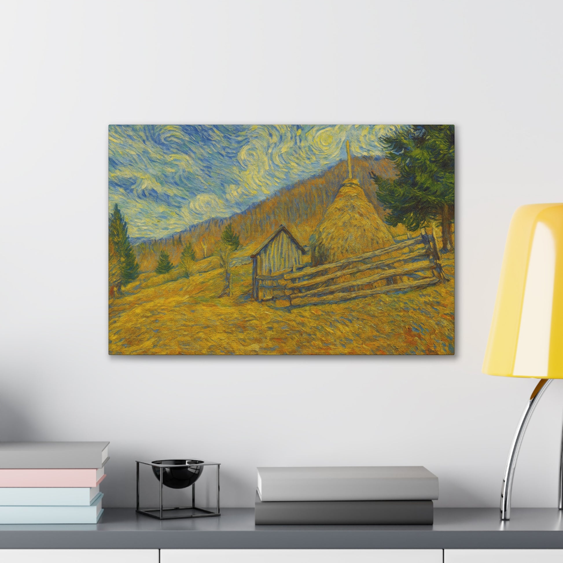 Vincent Van Gogh Inspired Canvas Print, Rustic Home Decor, Wall Art, Gift for Art Lovers, Country Landscape, Unique Art Piece - TRV