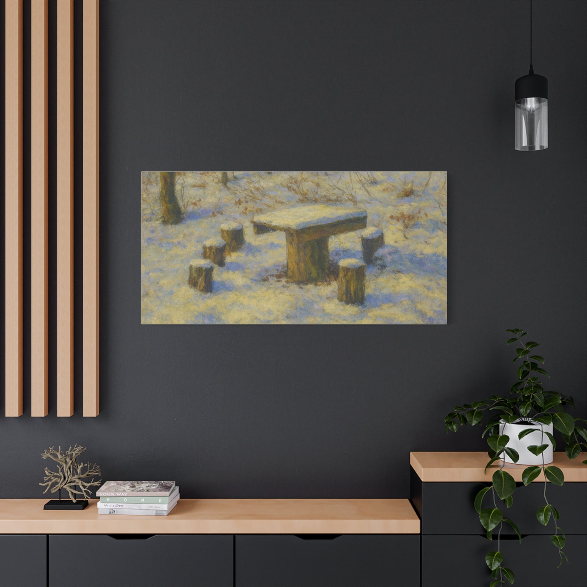 Matte Canvas Wall Art, Rustic Outdoor Scene, Nature Decor, Home Wall Décor, Cozy Cabin Vibe, Perfect for Gift Giving - TRV