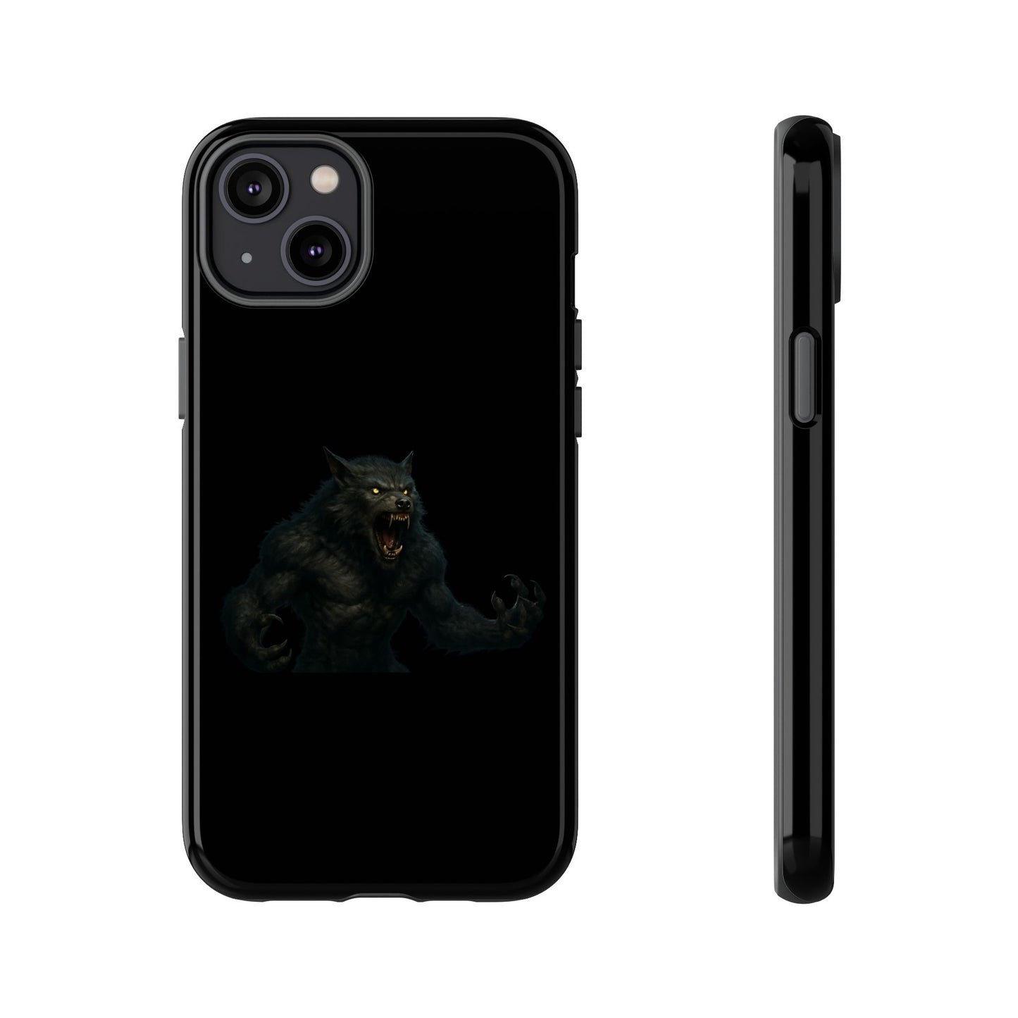 Werewolf Phone Case, Tough Cases, Black Panther Design, Gift for Animal Lovers, Phone Accessories, Fierce Phone Protection - TRV