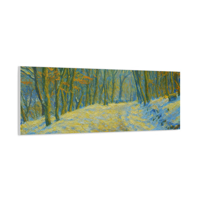 Wall Art Print, Winter Landscape Canvas Home Decor, Gift for Nature Lovers, Seasonal Artwork, Cozy Housewarming Decoration - TRV