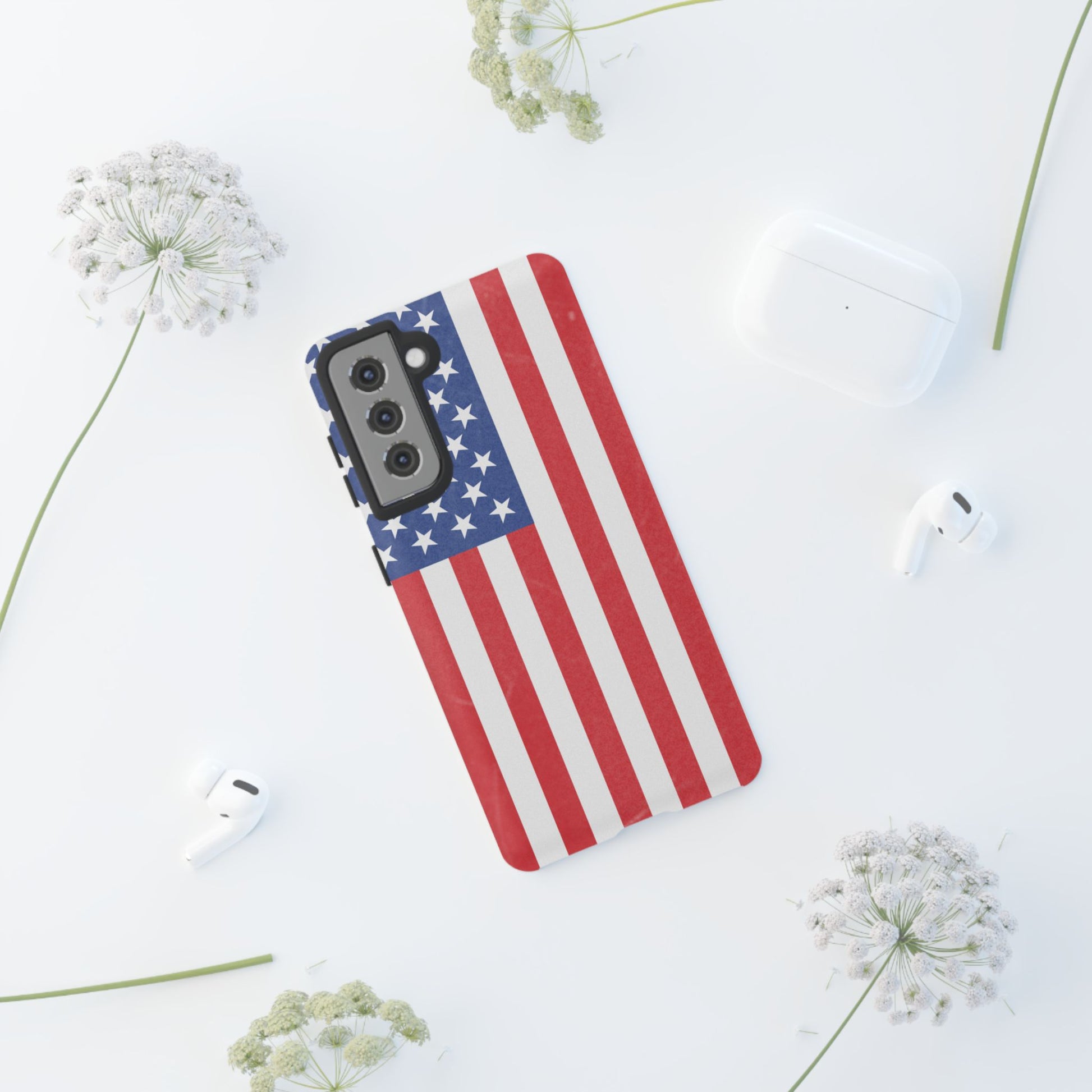 American Flag Phone Case - Patriotic Cell Cover, Tough Cases, USA Pride, Independence Day Gift, Veteran's Day, Phone Protection - TRV