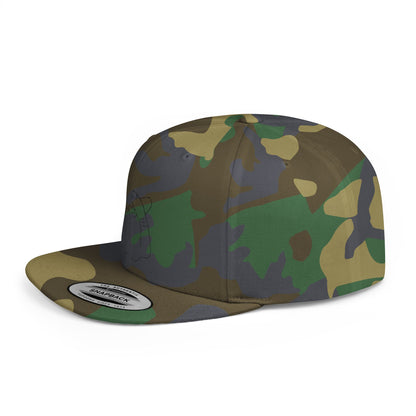 Minimalist Hand Gesture Flat Bill Snapback Hat - TRV