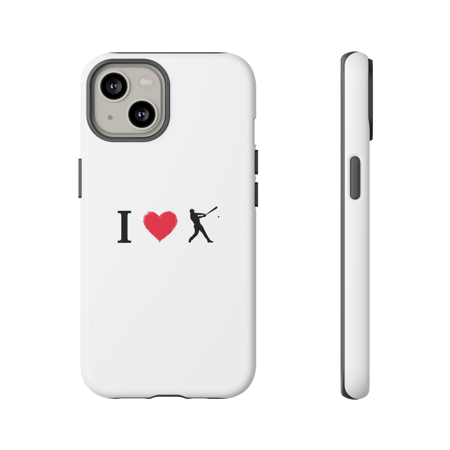 Baseball Love Phone Case, Tough Cases for Sports Lovers, i Heart Baseball Protection, Gift for Players, Cute Sports Case - TRV