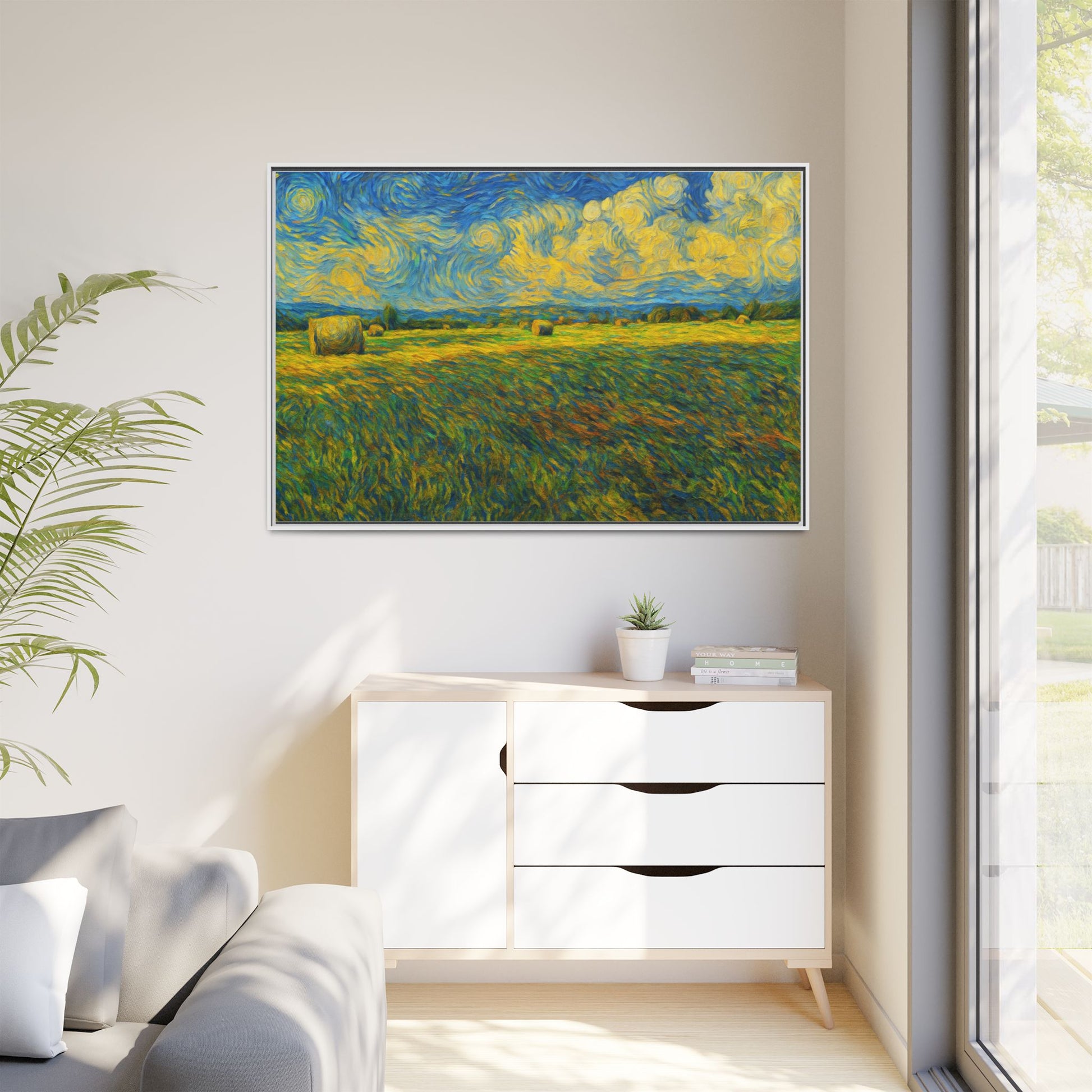 Landscape Matte Canvas, Framed (Multi-color) - TRV
