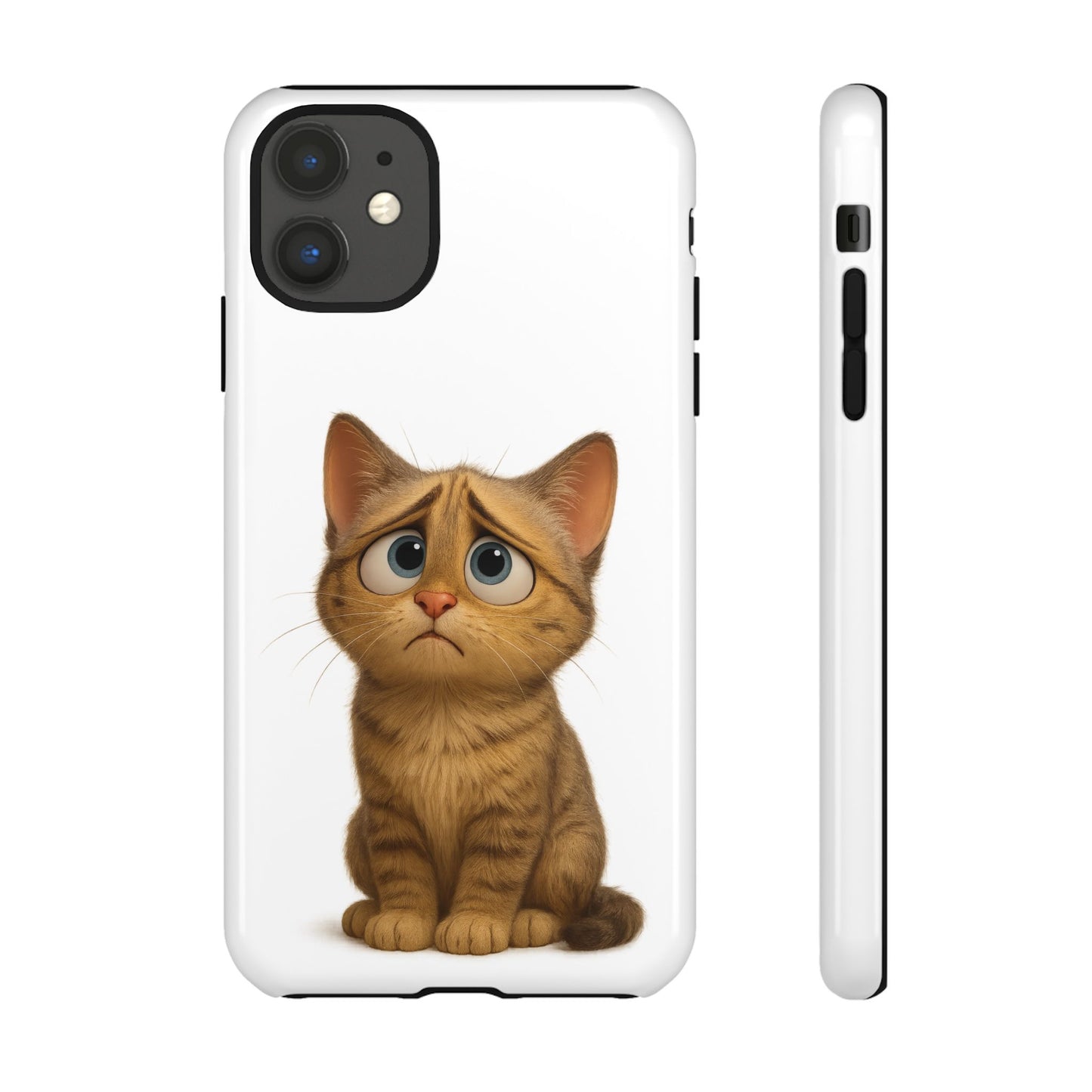 Cute Cat Phone Case, Funny Kitty Case, Animal Lover Gift, Cat Lover Accessory, Unique Cat Design Case, Pet Mom Gift - TRV