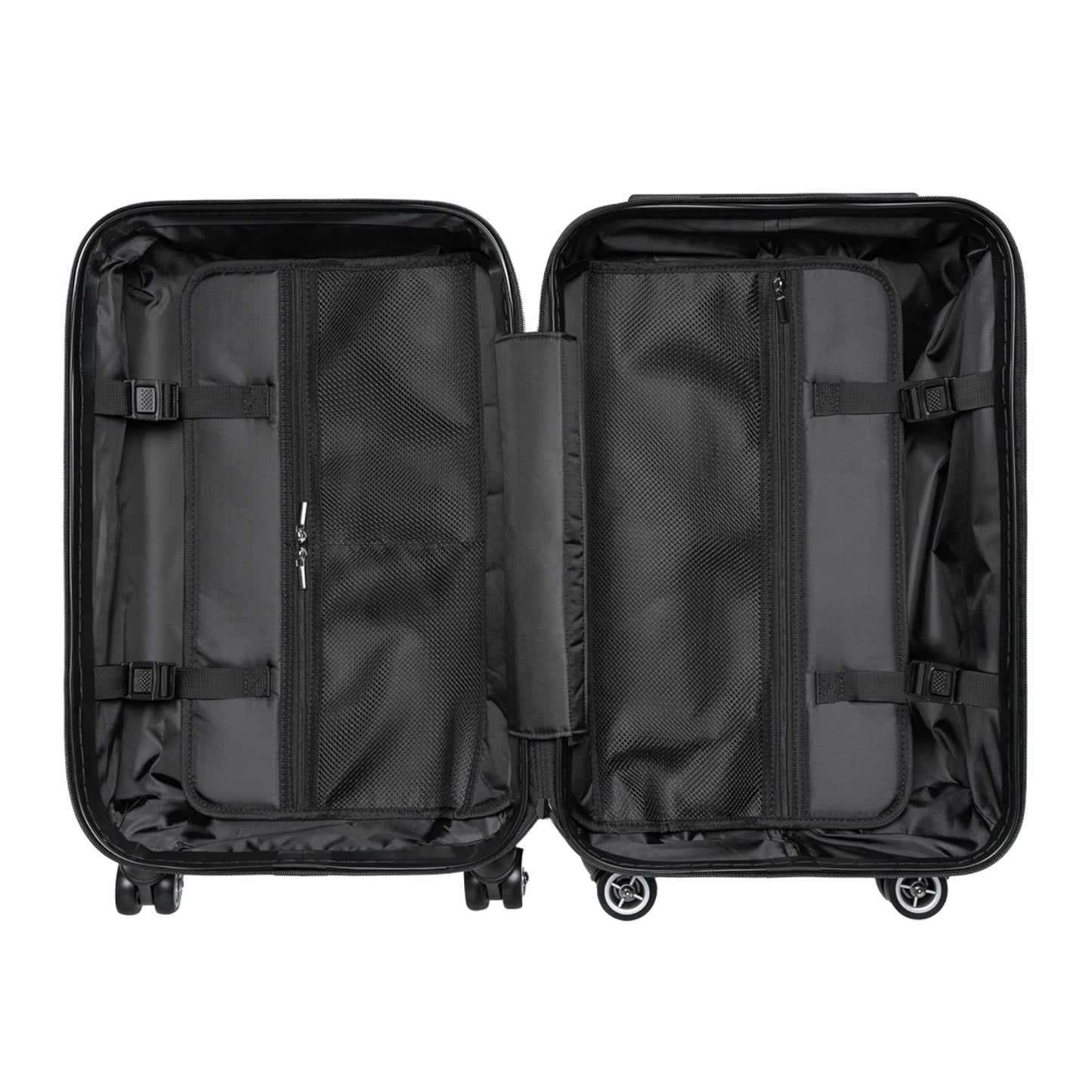 Abstract Silver Wave Suitcase | Hardshell Carry-On Luggage
