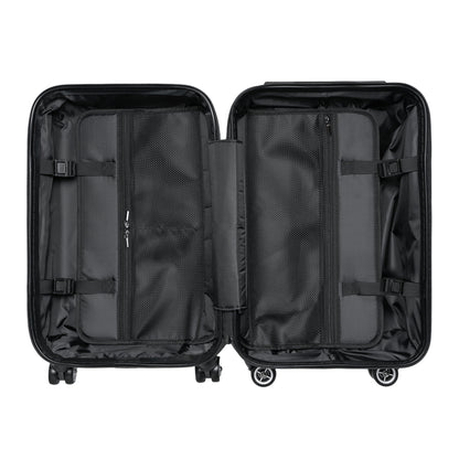 Abstract Silver Wave Suitcase | Hardshell Carry-On Luggage