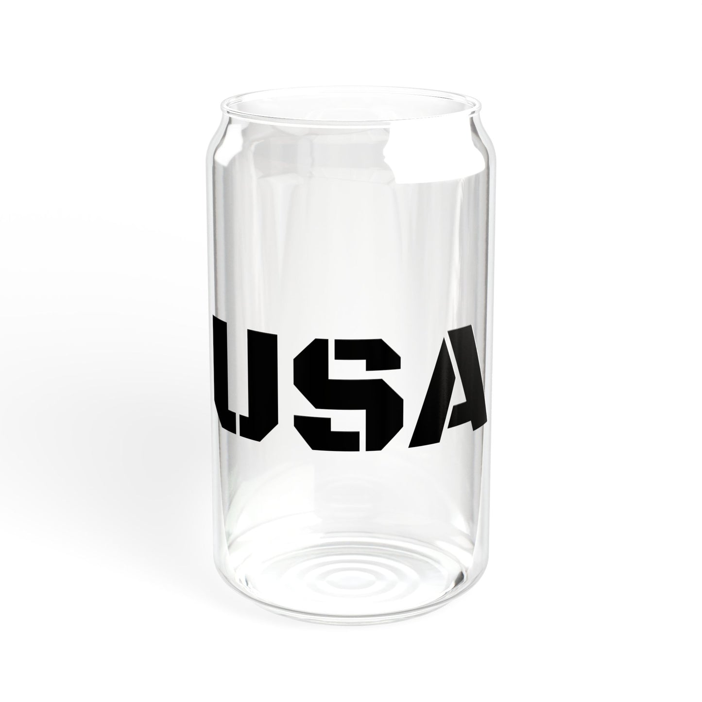 USA 16oz Sipper Glass with Bamboo Lid & Straw – Patriotic Reusable Drink Tumbler