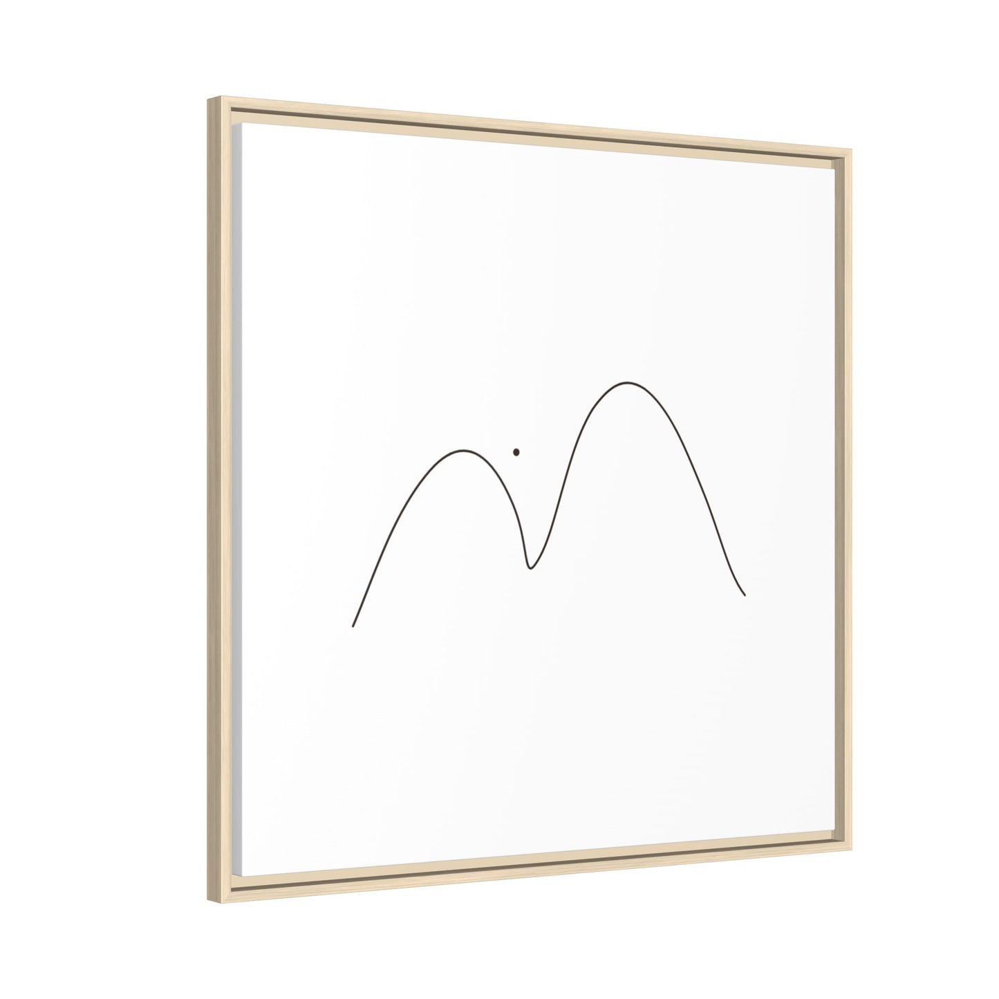 Minimal Line Mountains Matte Canvas Framed