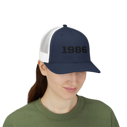 Retro 1986 Snapback Trucker Cap | Vintage Style Cap for Birthdays, Gifts, Sports, and Everyday Wear - TRV