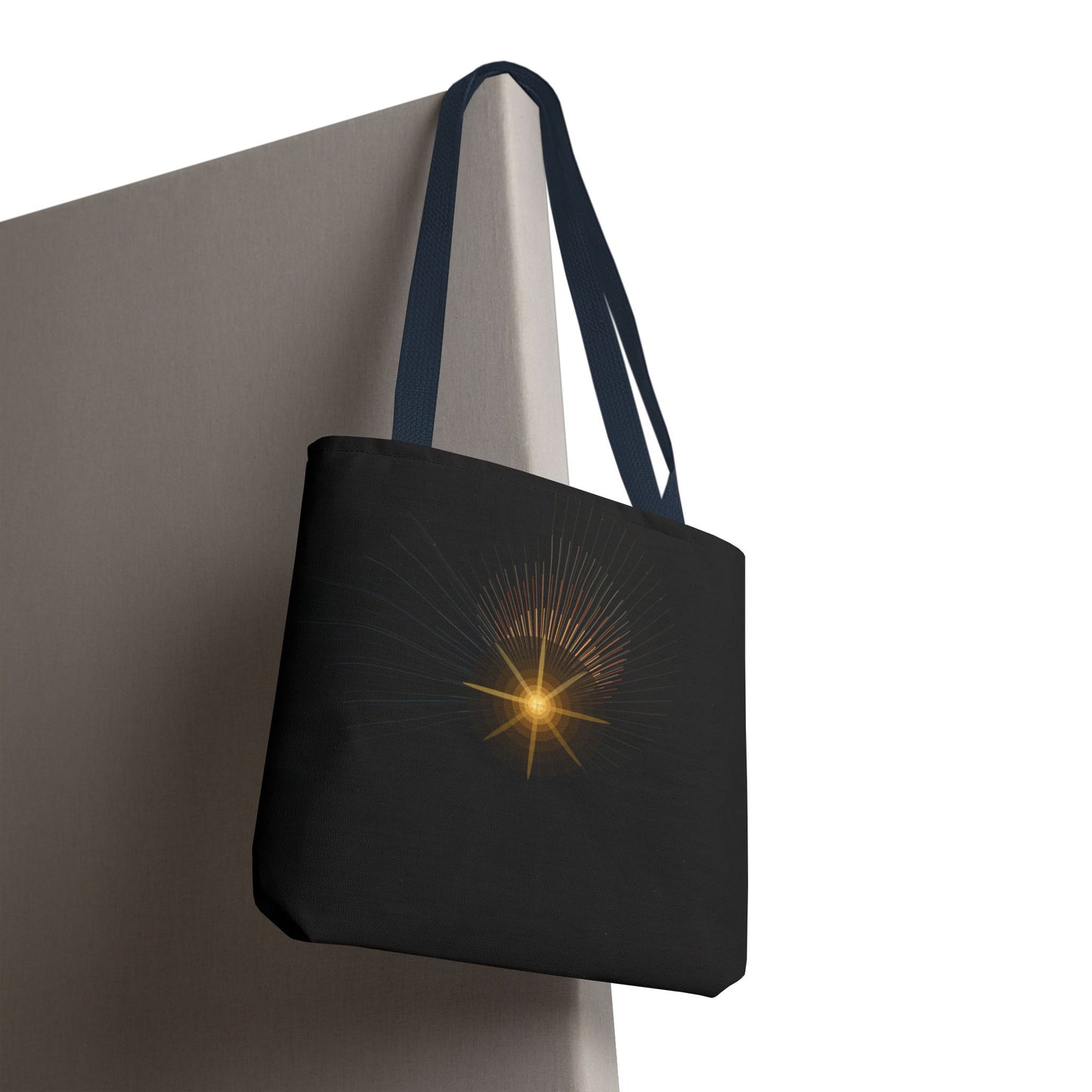 Radiant Starburst Tote Bag | Golden Light Celestial Design - TRV