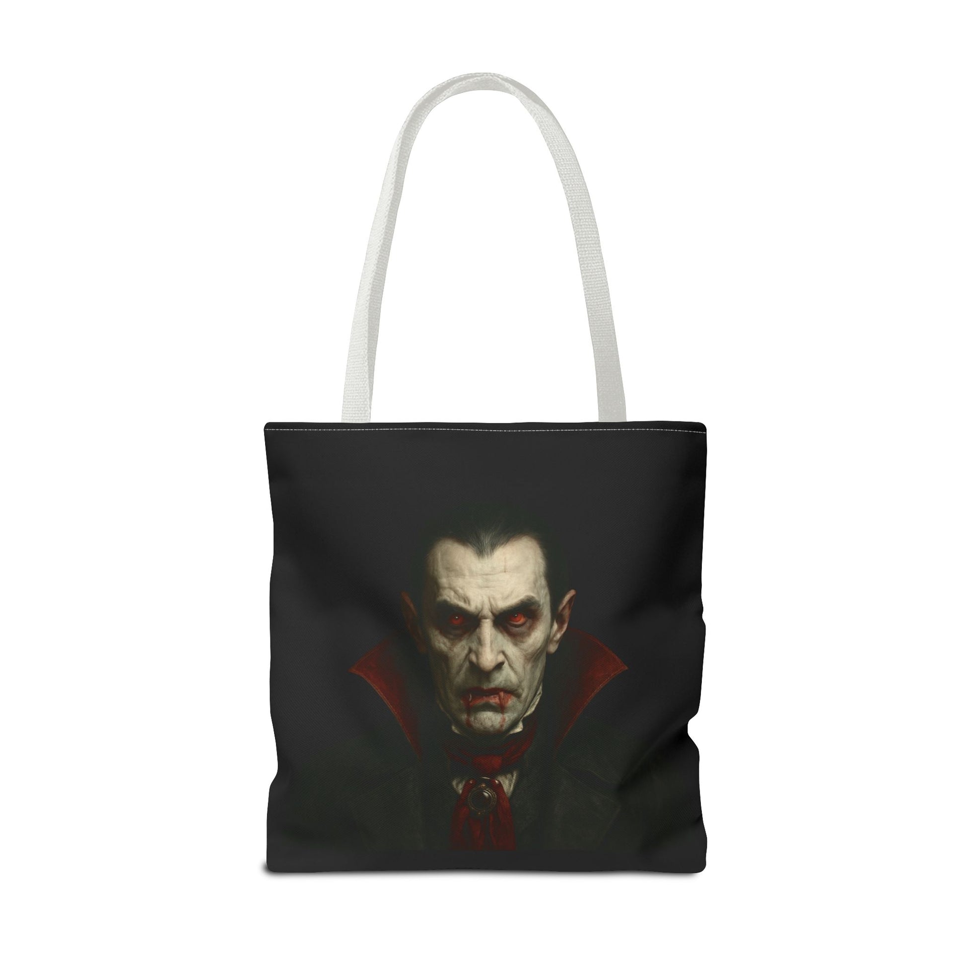 Vampire Haunted Tote Bag, Spooky Shopping Bag, Halloween Accessory, Gothic Style Handbag, Perfect for Halloween Parties, Unisex Tote - TRV