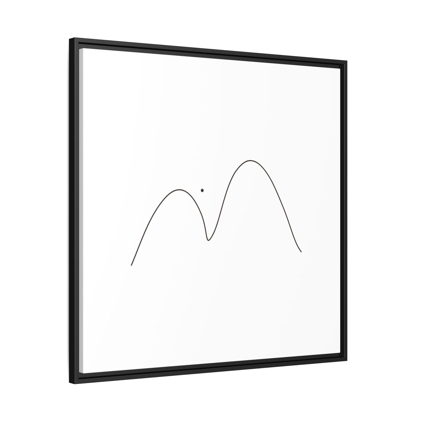 Minimal Line Mountains Matte Canvas Framed