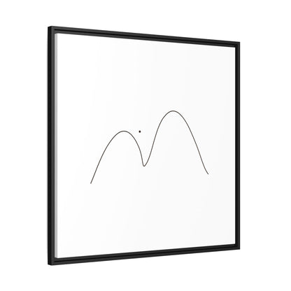 Minimal Line Mountains Matte Canvas Framed
