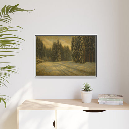 Framed Matte Canvas Wall Art - Serene Forest Landscape, Living Room Decor, Nature Print, Home Aesthetic, Gift for Nature Lovers, Wall [...] - TRV