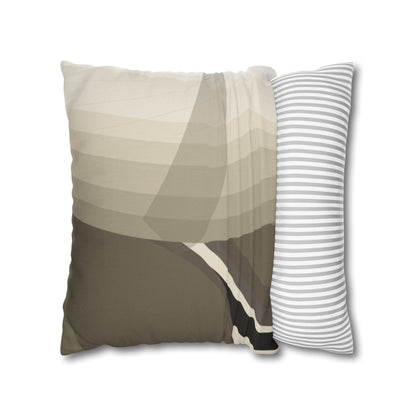 Abstract Neutral Leaf Artwork Pillowcase | Square Pillowcase
